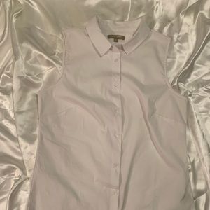 Long, white Blouse size M Collared Tunic